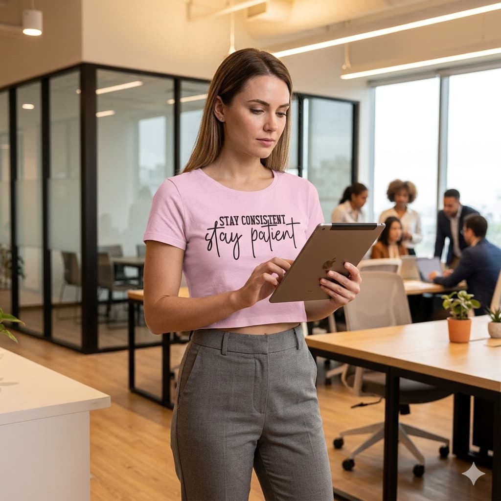 WOMENS LIGHT PINK CROP TOP