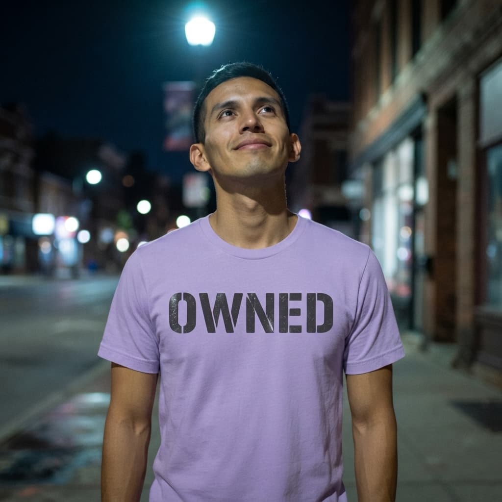 Men's Iris Lavender Round Neck T-shirt