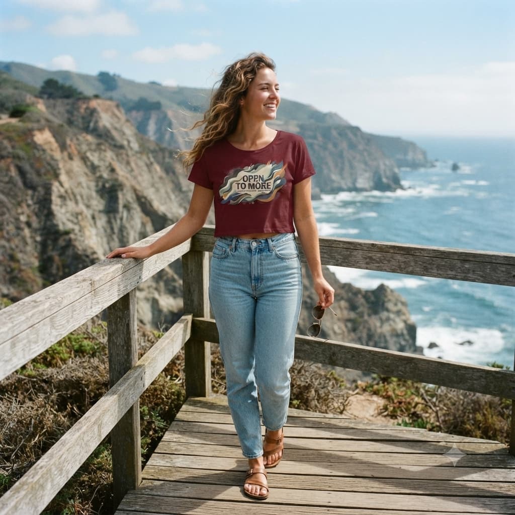 Women's Maroon Crop Top