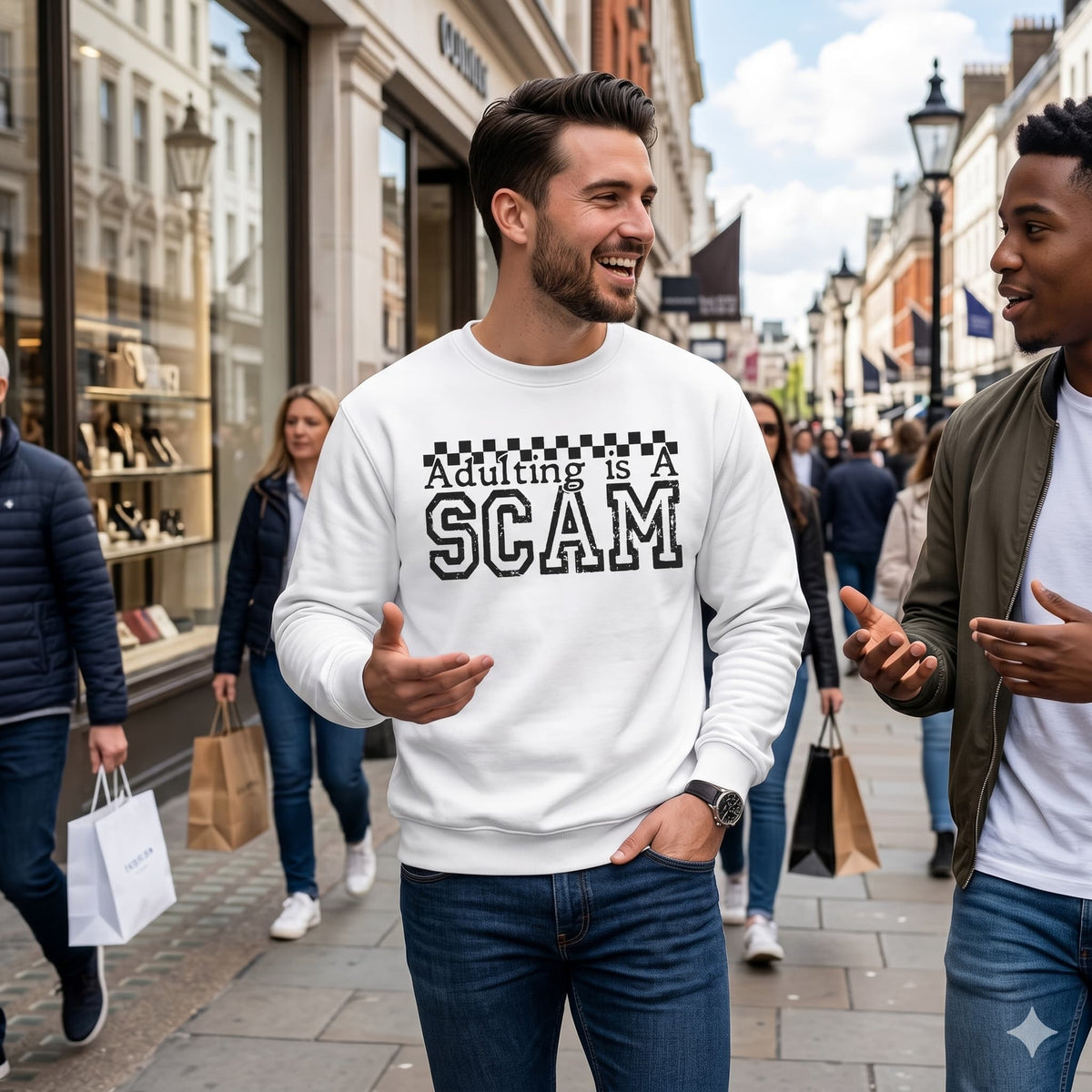 Karavirs® Ruse White sweatshirt for men India