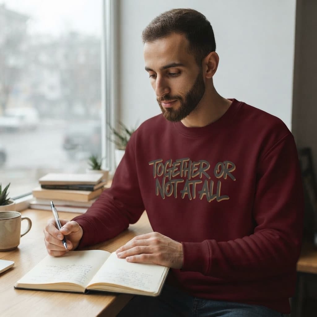 karavirs™ Together Or Not — Maroon Sweatshirt