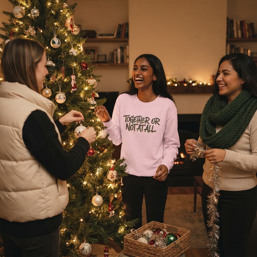 karavirs™ Together Or Not — Light Pink Sweatshirt