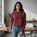 WOMENS MAROON CROP HOODIES 