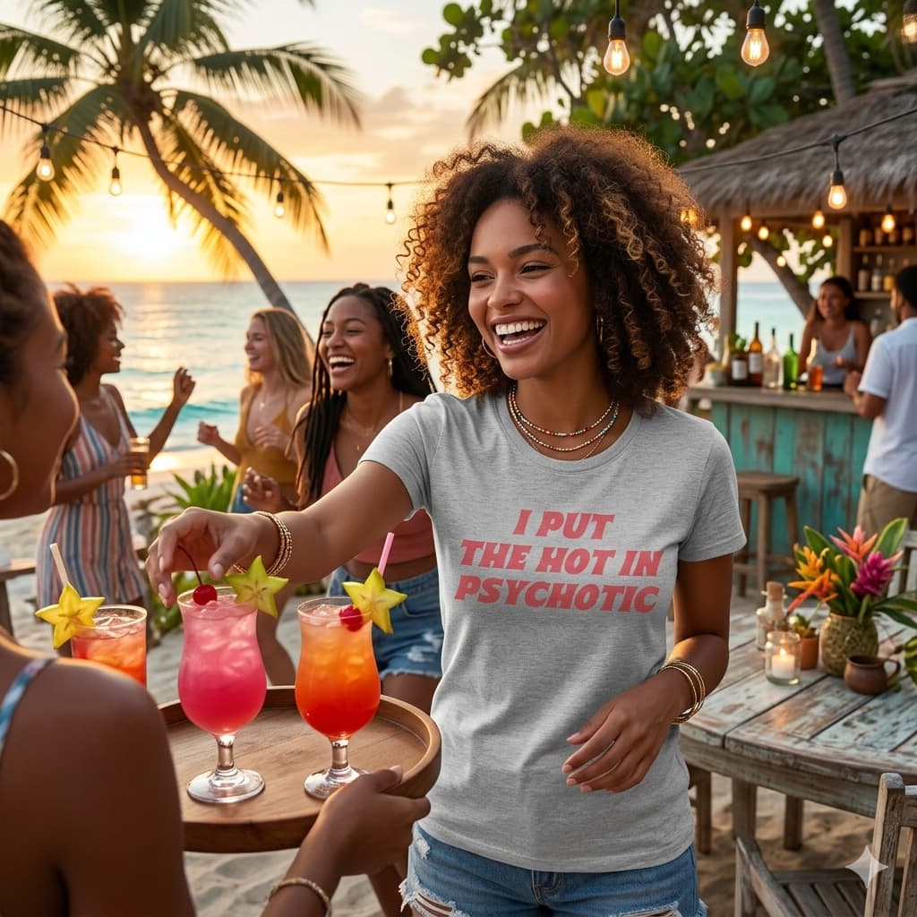 Women's Melange Grey Round Neck T-shirt
