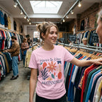 Women's Light Pink Round Neck T-shirt