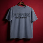 Unisex Steel Grey Oversized Round Neck T-shirt