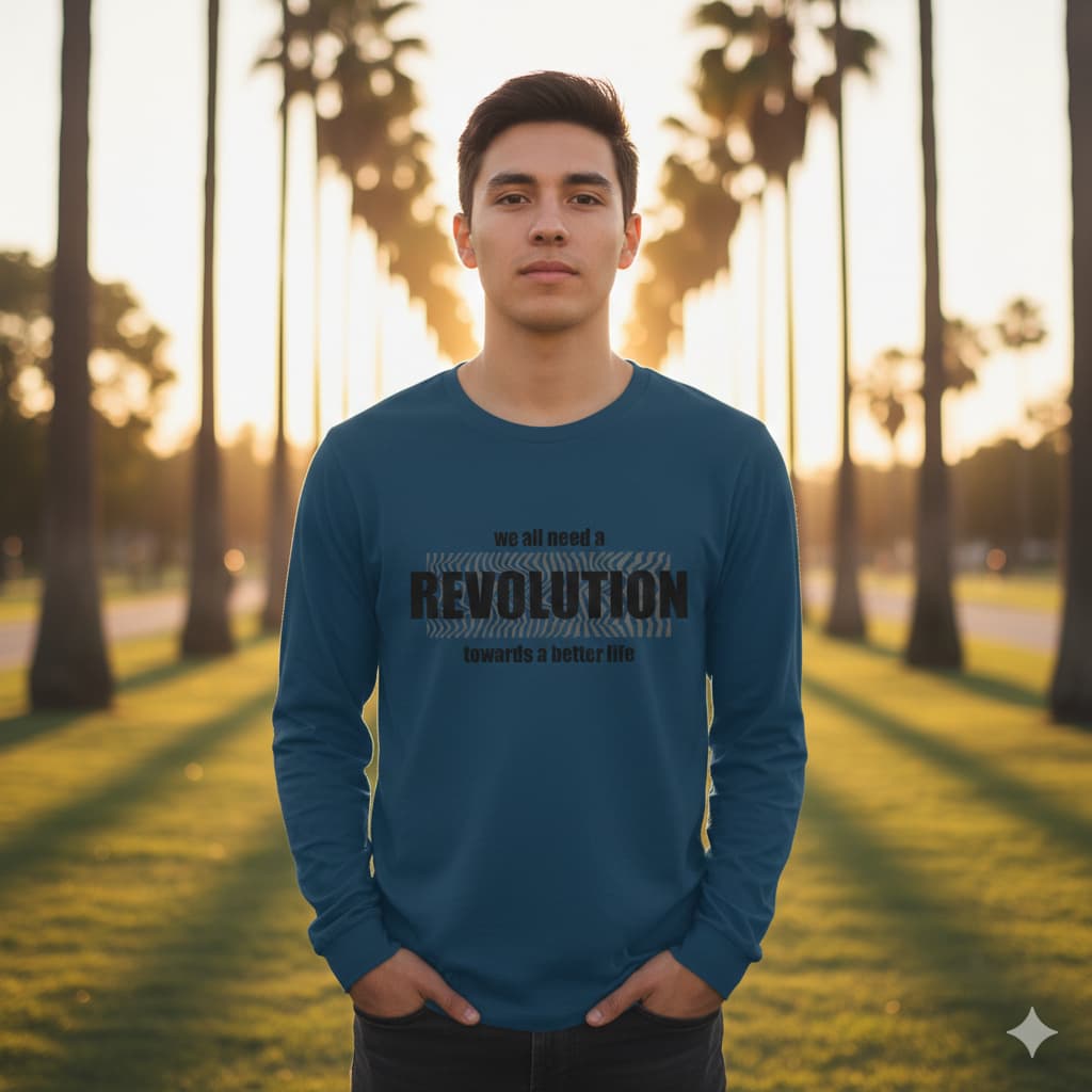 MENS NAVY BLUE ROUNDNECK F/S T-SHIRT