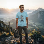 Men's Surf Blue Round Neck T-shirt