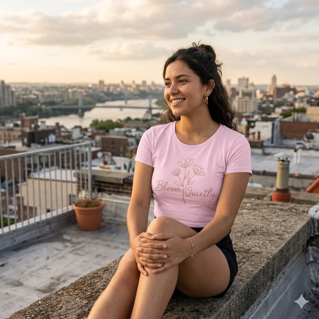 WOMENS LIGHT PINK CROP TOP