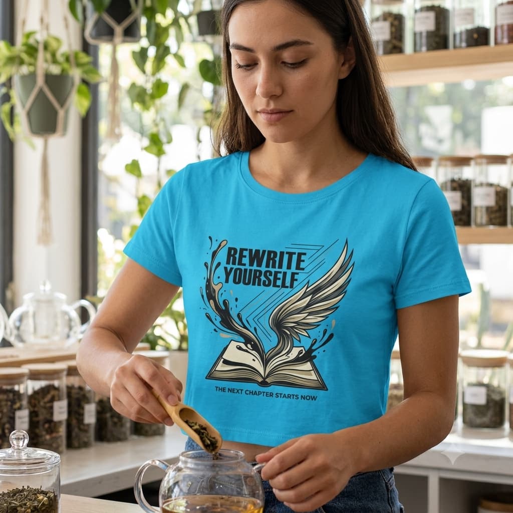 Women's Sky Blue Crop Top