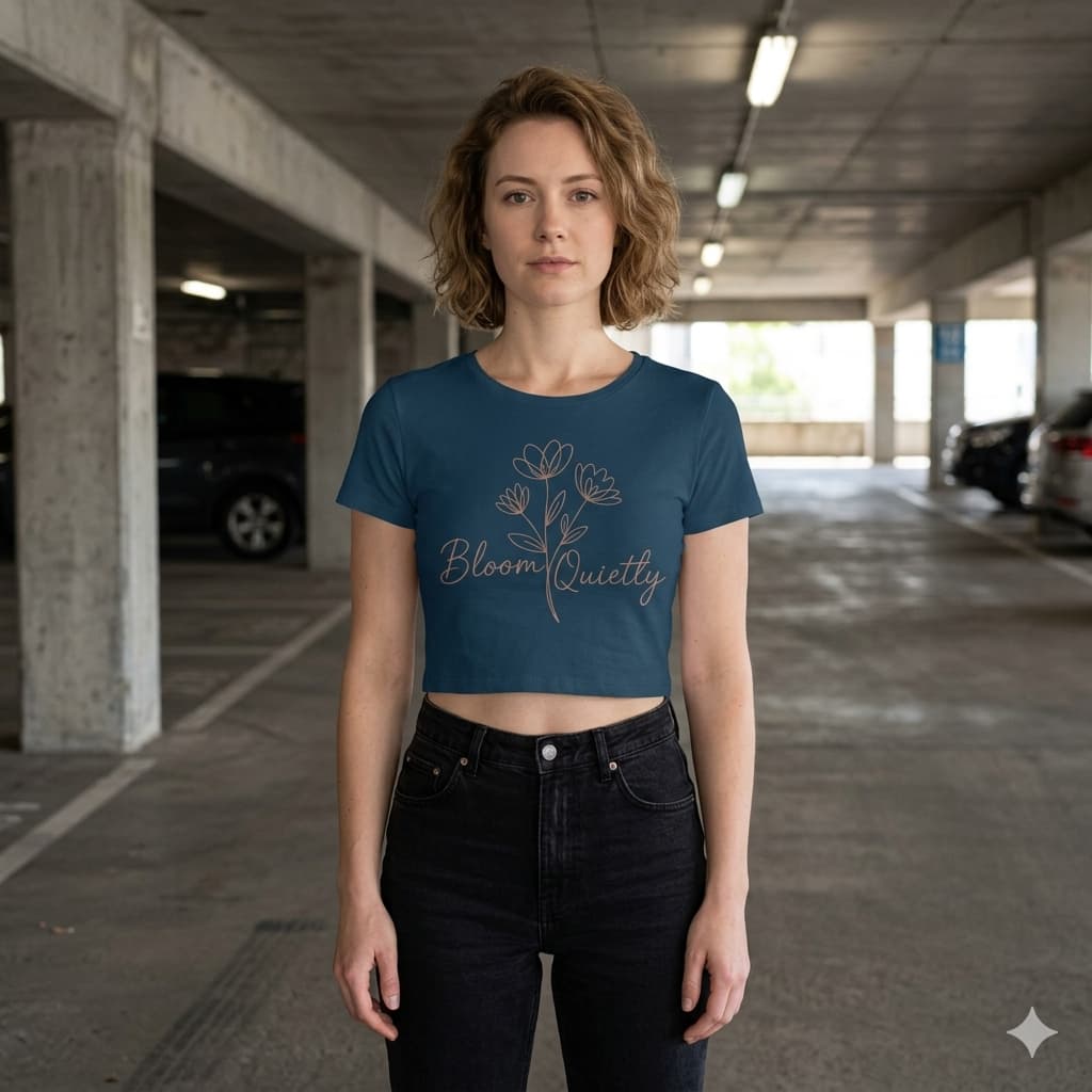 WOMENS NAVY BLUE CROP TOP