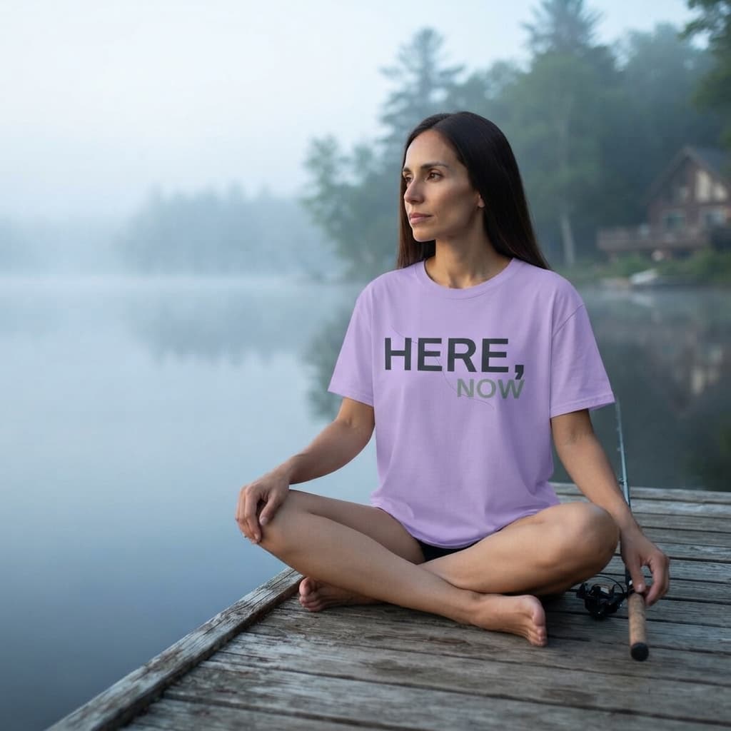 Women's Iris Lavender Oversized Round Neck T-shirt