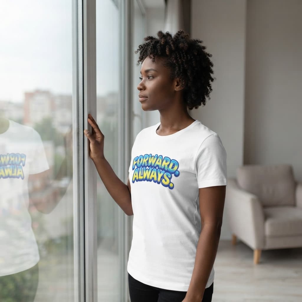 Women's White Round Neck T-shirt