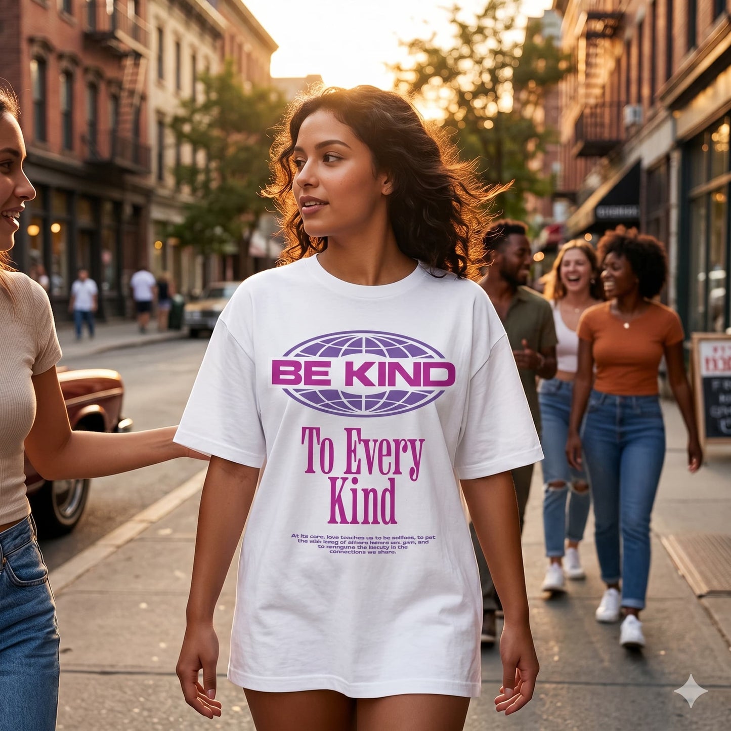 Women's White Oversized Round Neck T-shirt