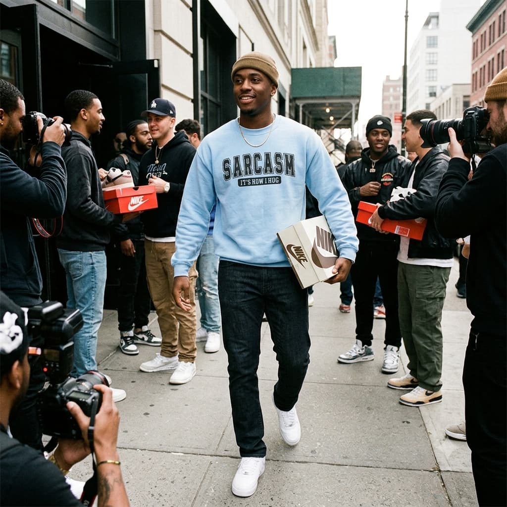Men's Baby Blue Sweatshirts