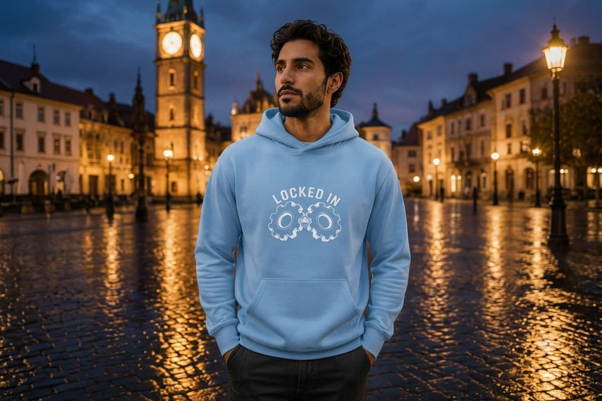 MENS BABY BLUE HOODIES 