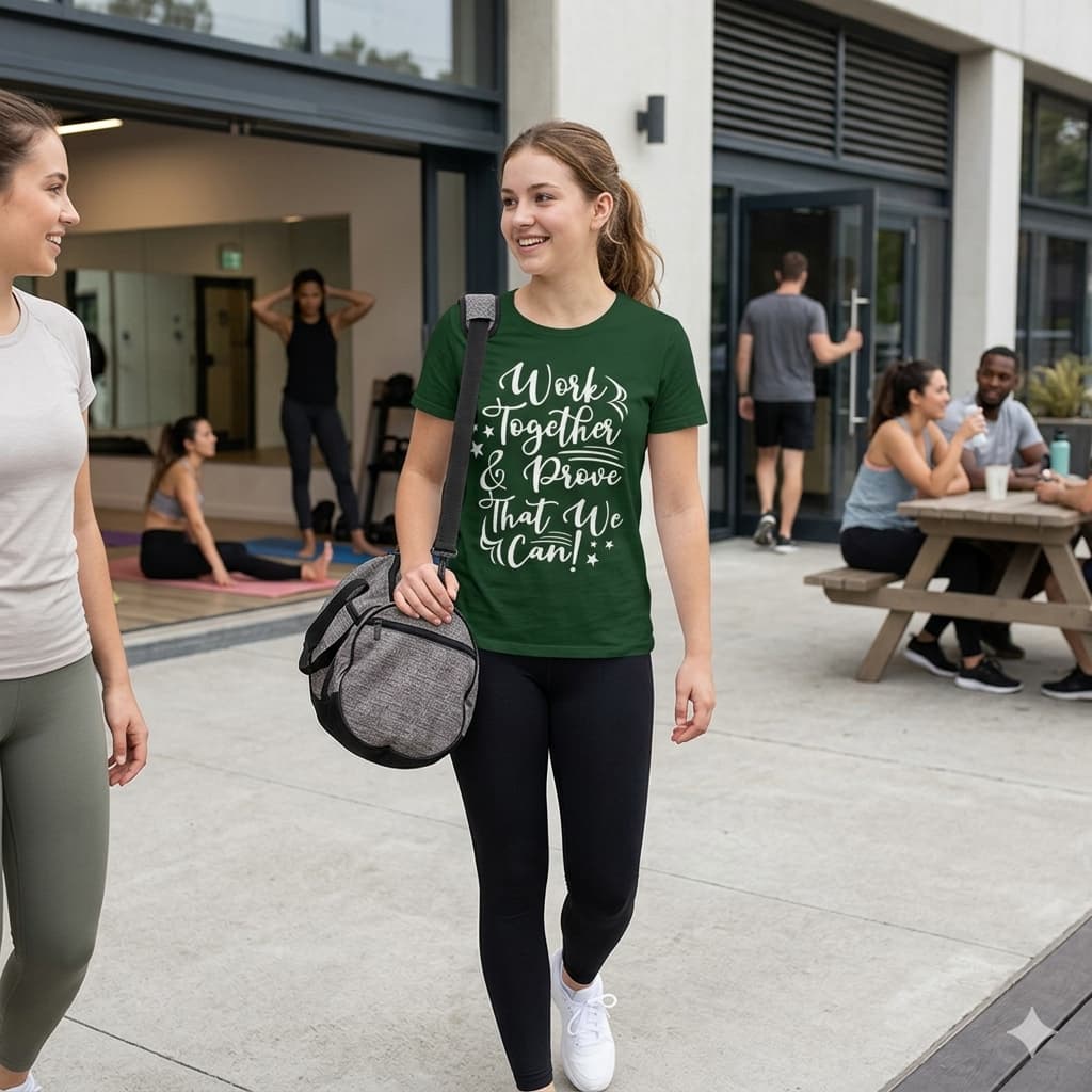 Women's Olive Green Round Neck T-shirt