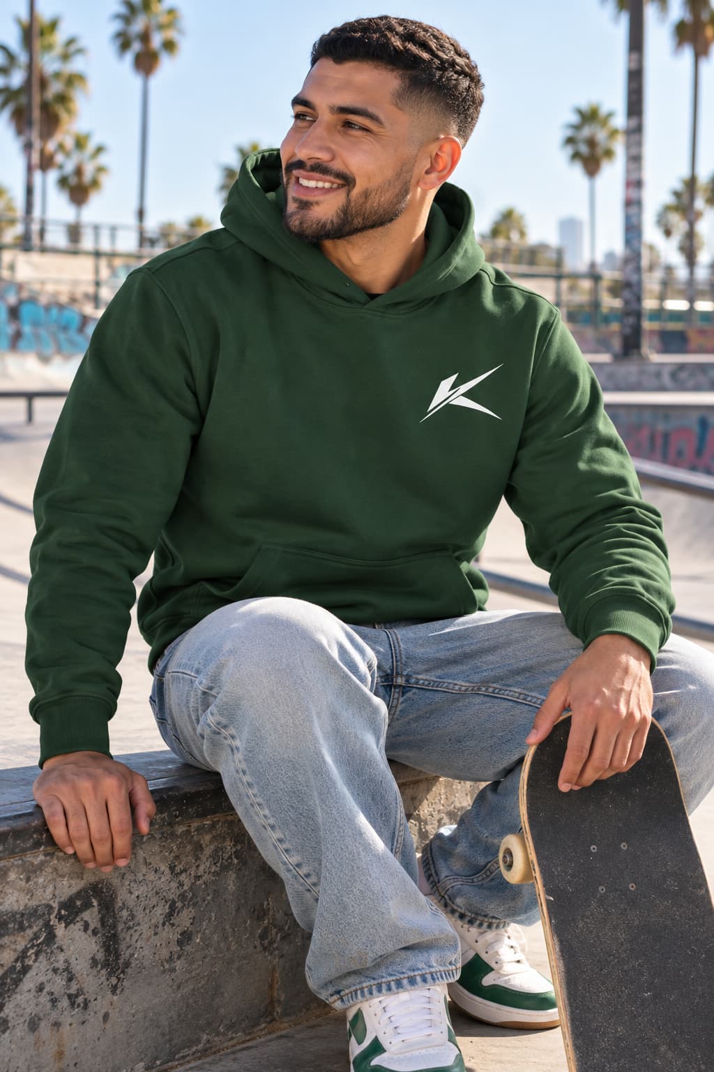 MENS OLIVE GREEN HOODIES