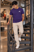 MENS PURPLE ROUNDNECK T-SHIRT