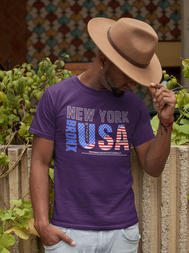 Man wearing a purple &