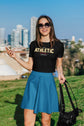 Woman wearing an &