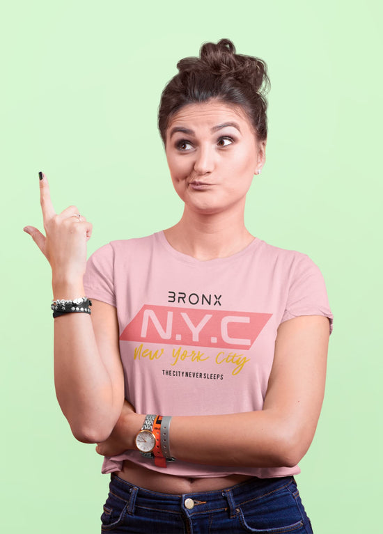 Woman wearing a pink &