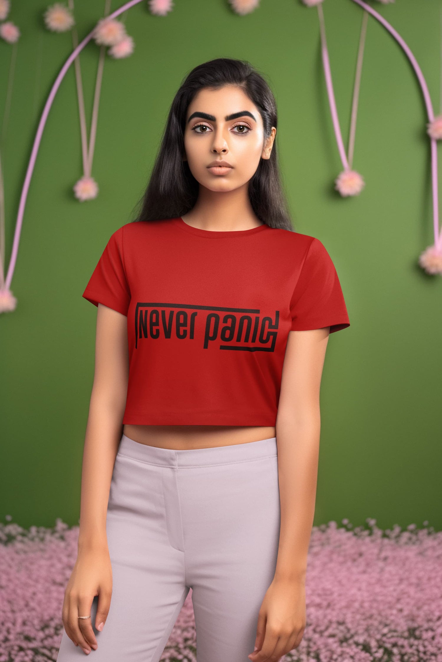 Person wearing a red &