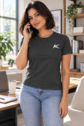 Karavirs® Glyph tee in black for women India - view 1