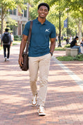 Karavirs® Hallmark polo t-shirt in navy blue for men India - view 1