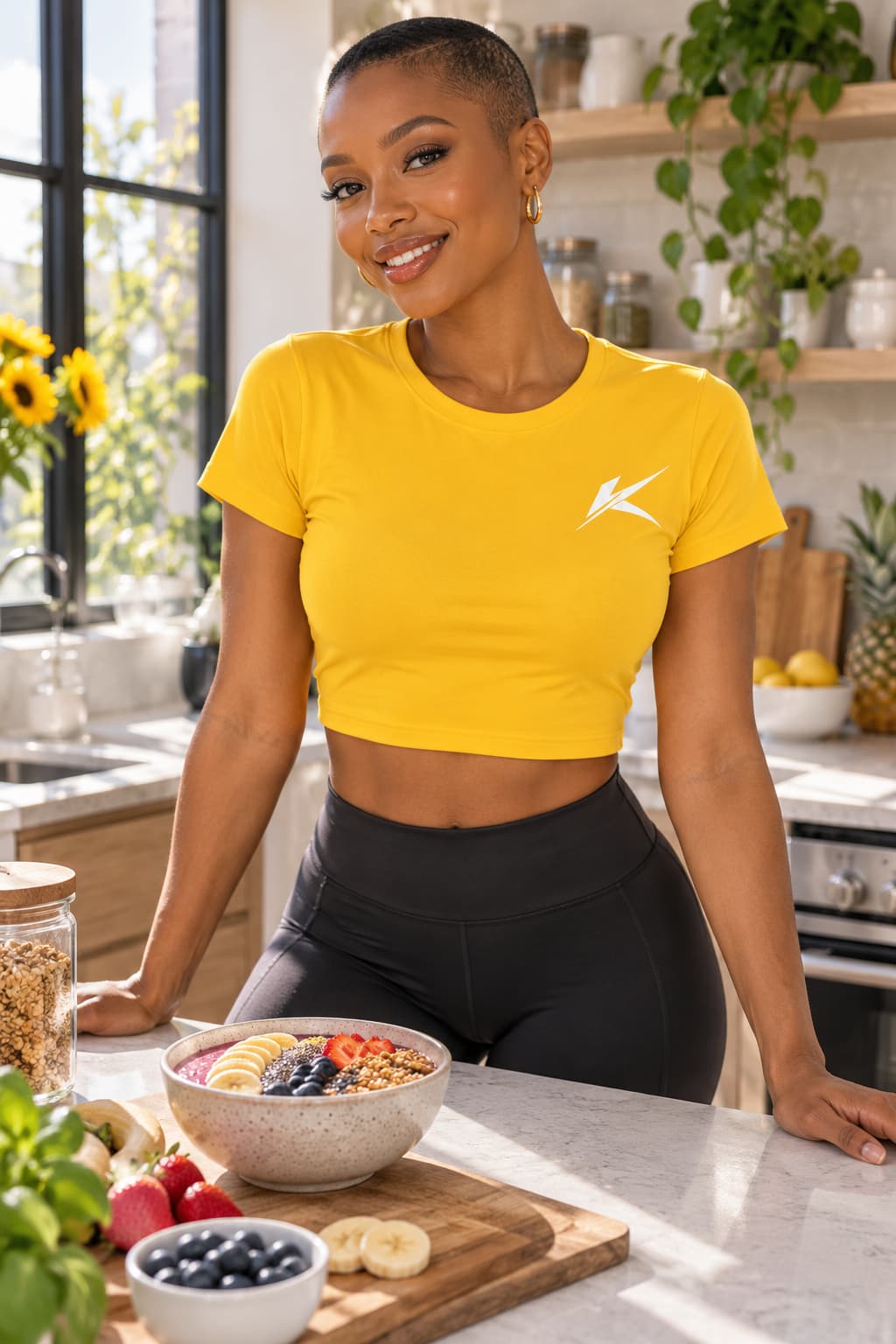 Karavirs® Regalia crop top in golden yellow for women India - view 5