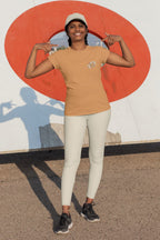 Women's Mustard Yellow Round Neck T-shirts
