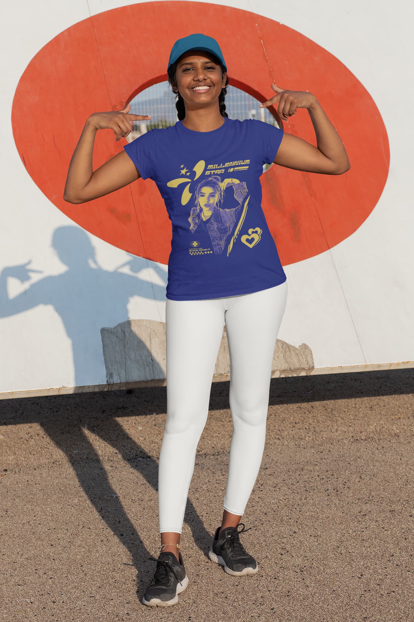 Women's Royal Blue Round Neck T-shirts