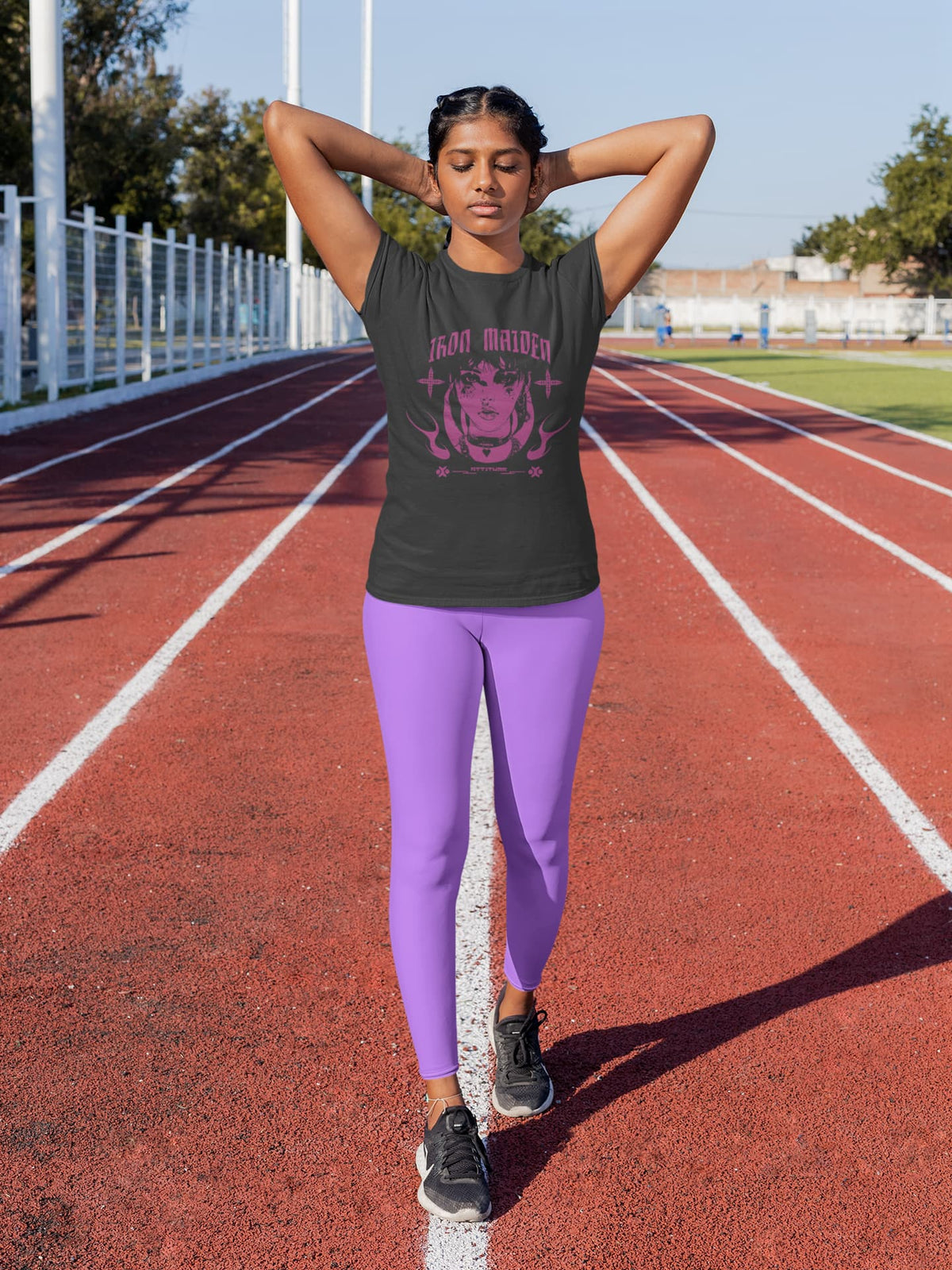 Women's Black Round Neck T-shirt