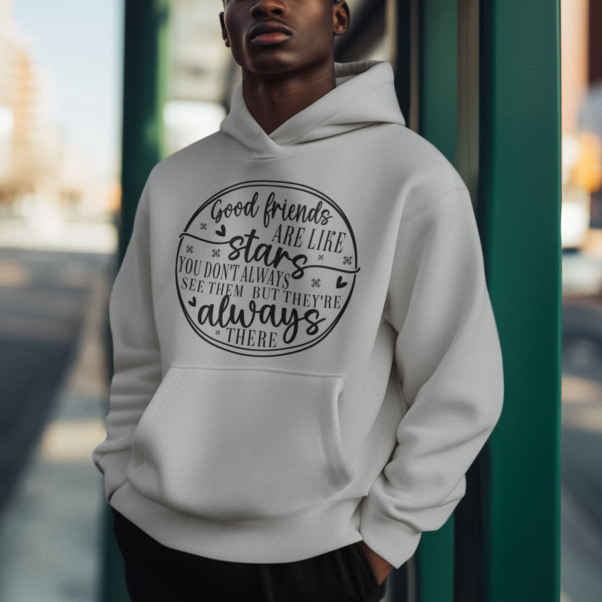Men's Melange Grey Hoodies
