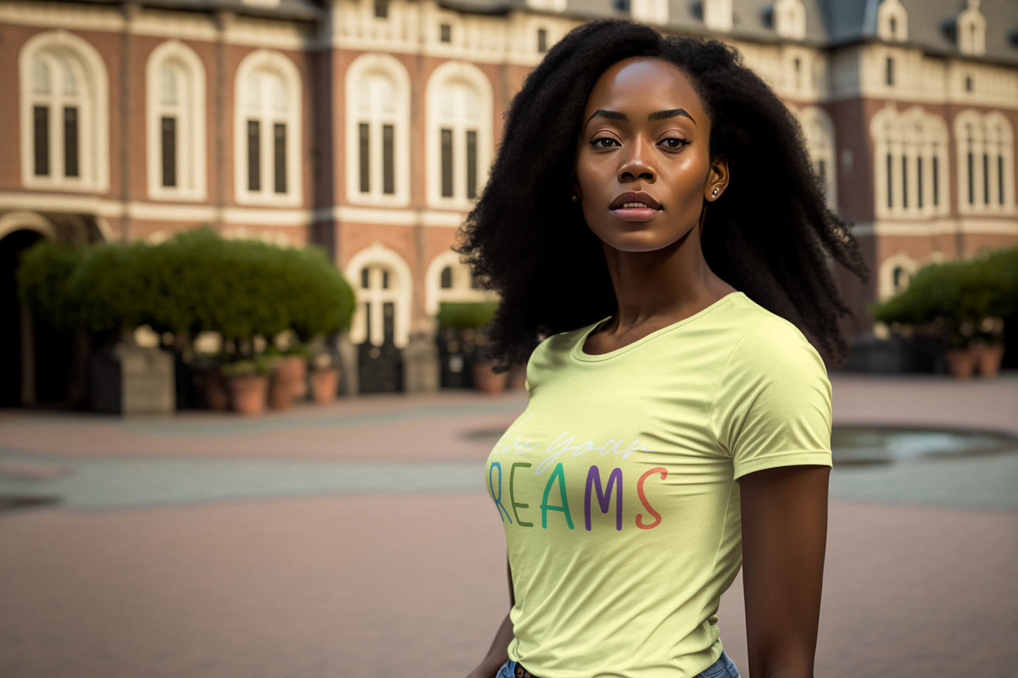 Women's Butter Yellow Round Neck T-shirts