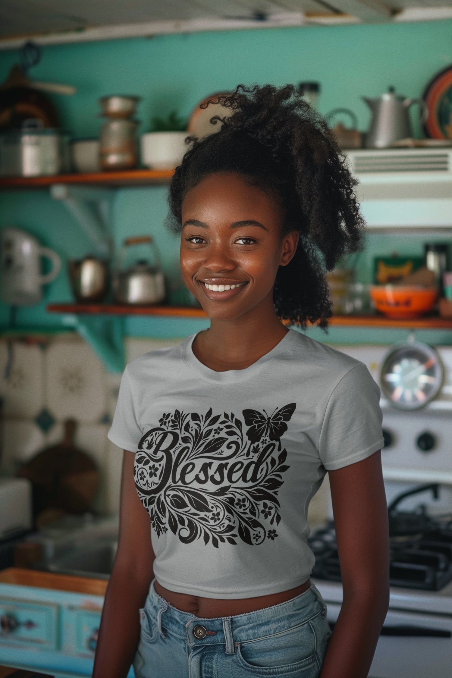 Women’s Melange Grey Crop Tops 