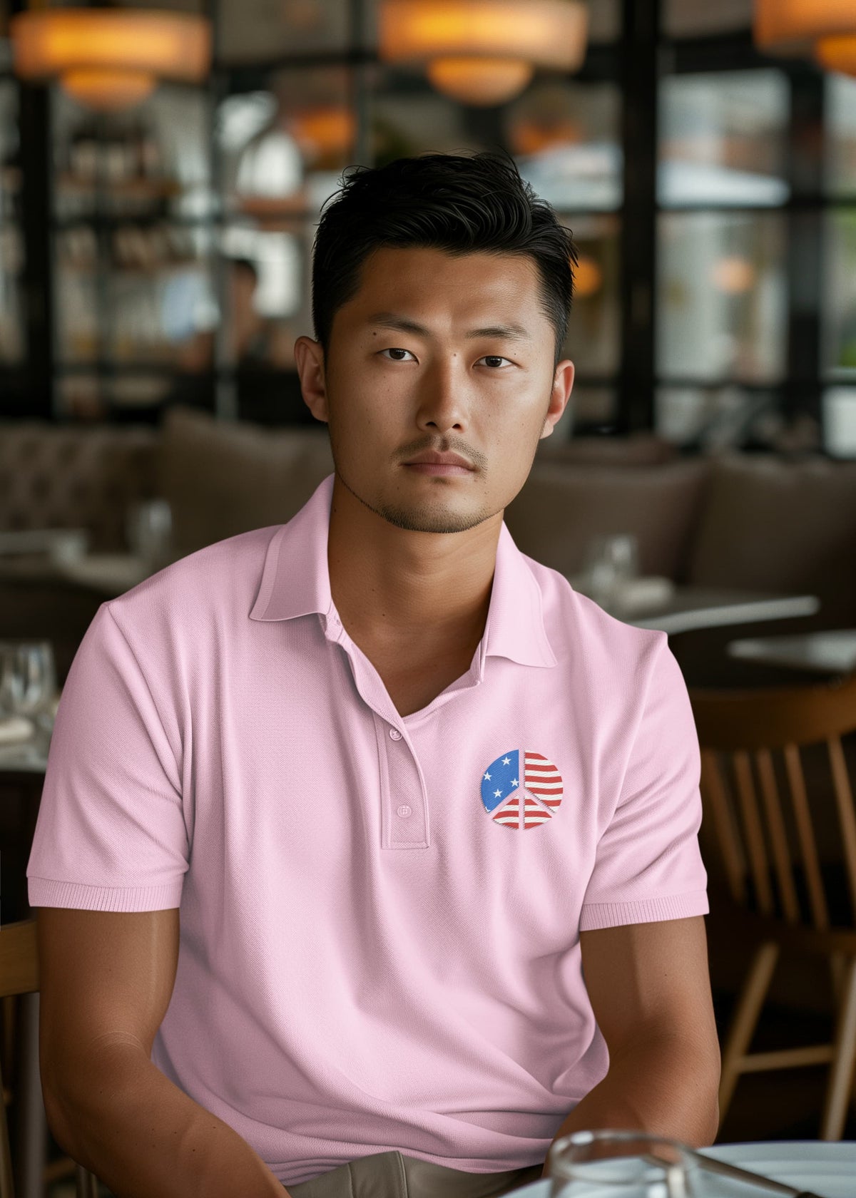 Men's Light Pink Polo T-shirts