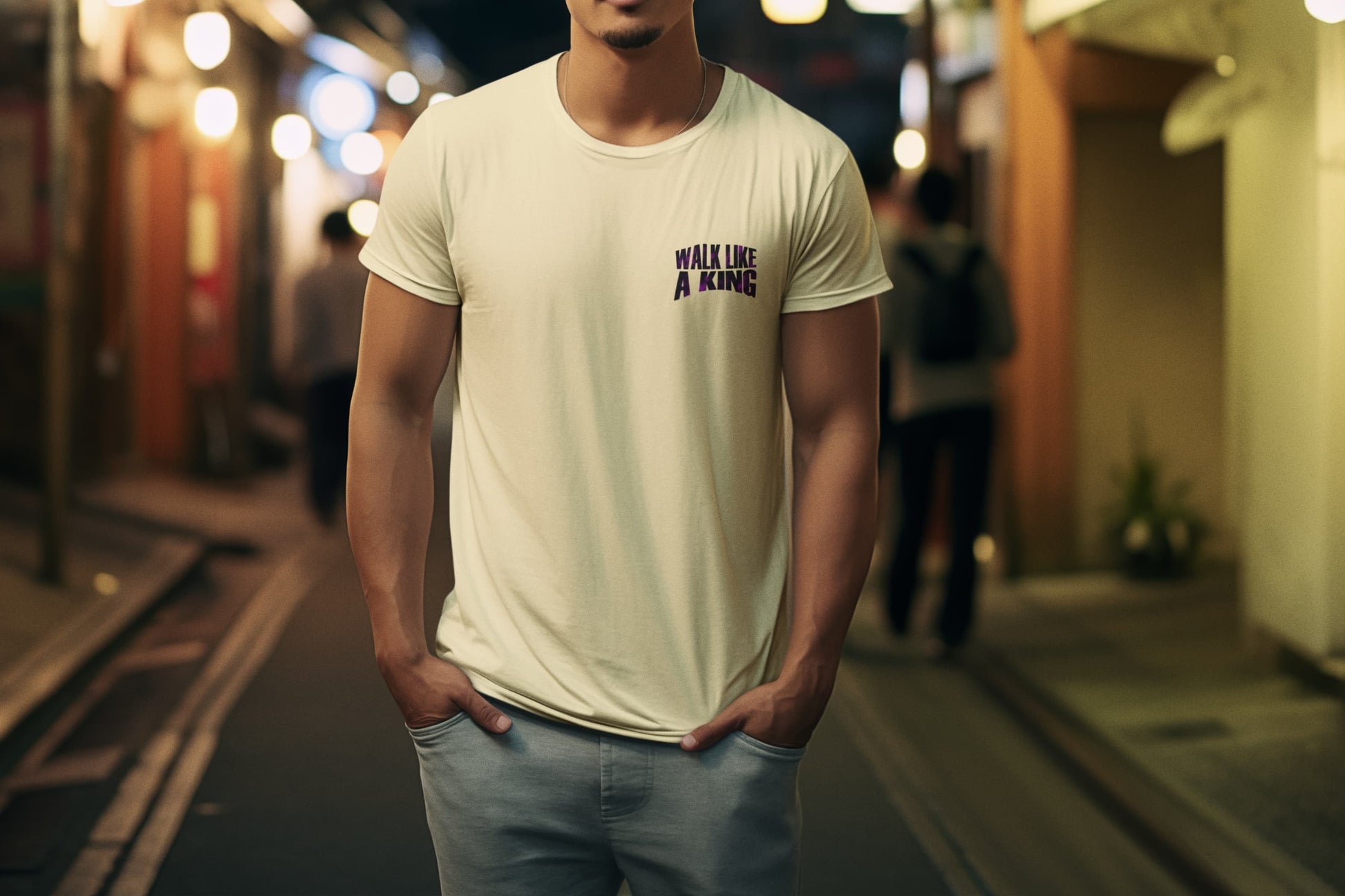 Men's Almond Round Neck T-shirts