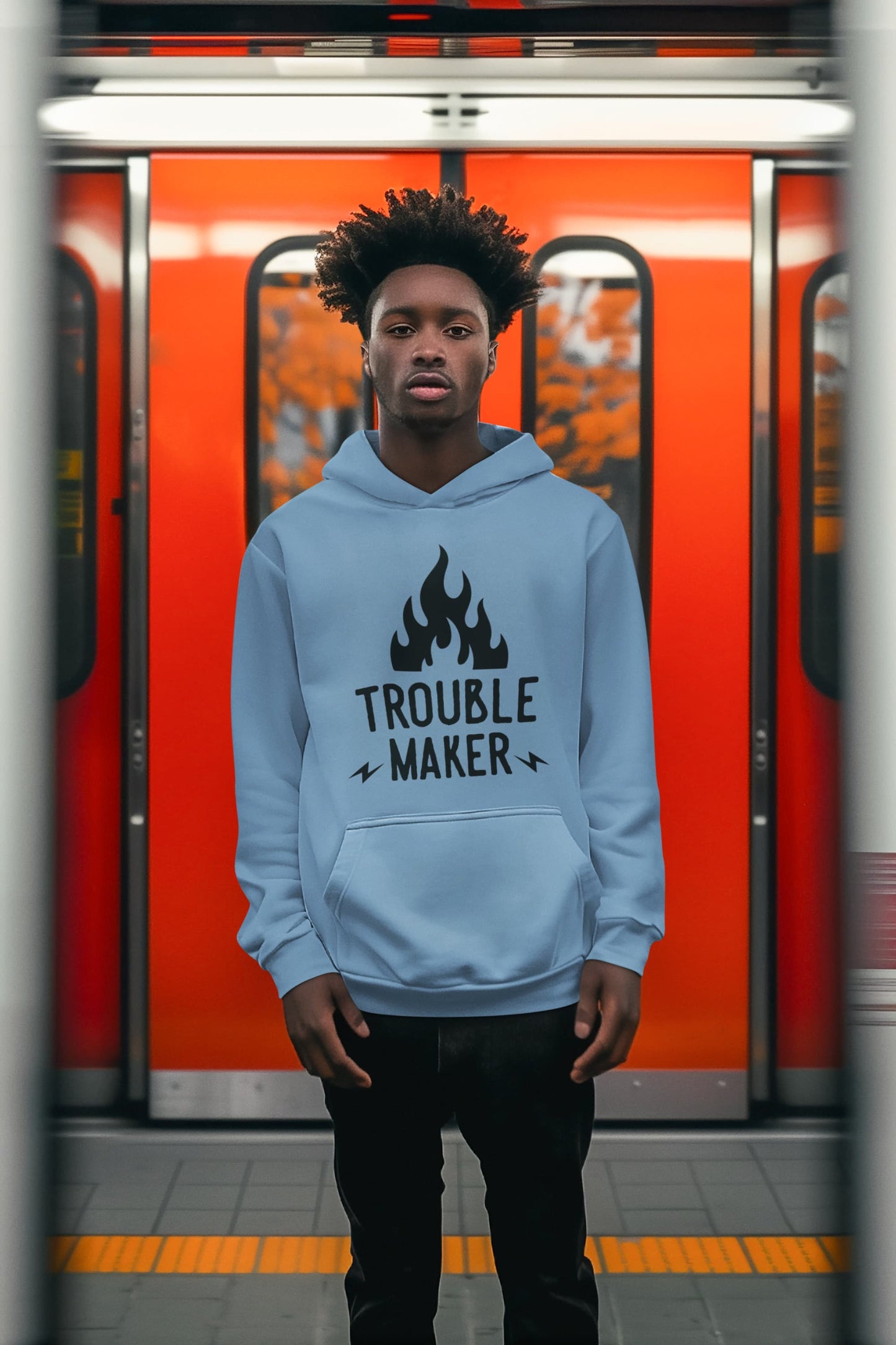 Men's Baby Blue Hoodie