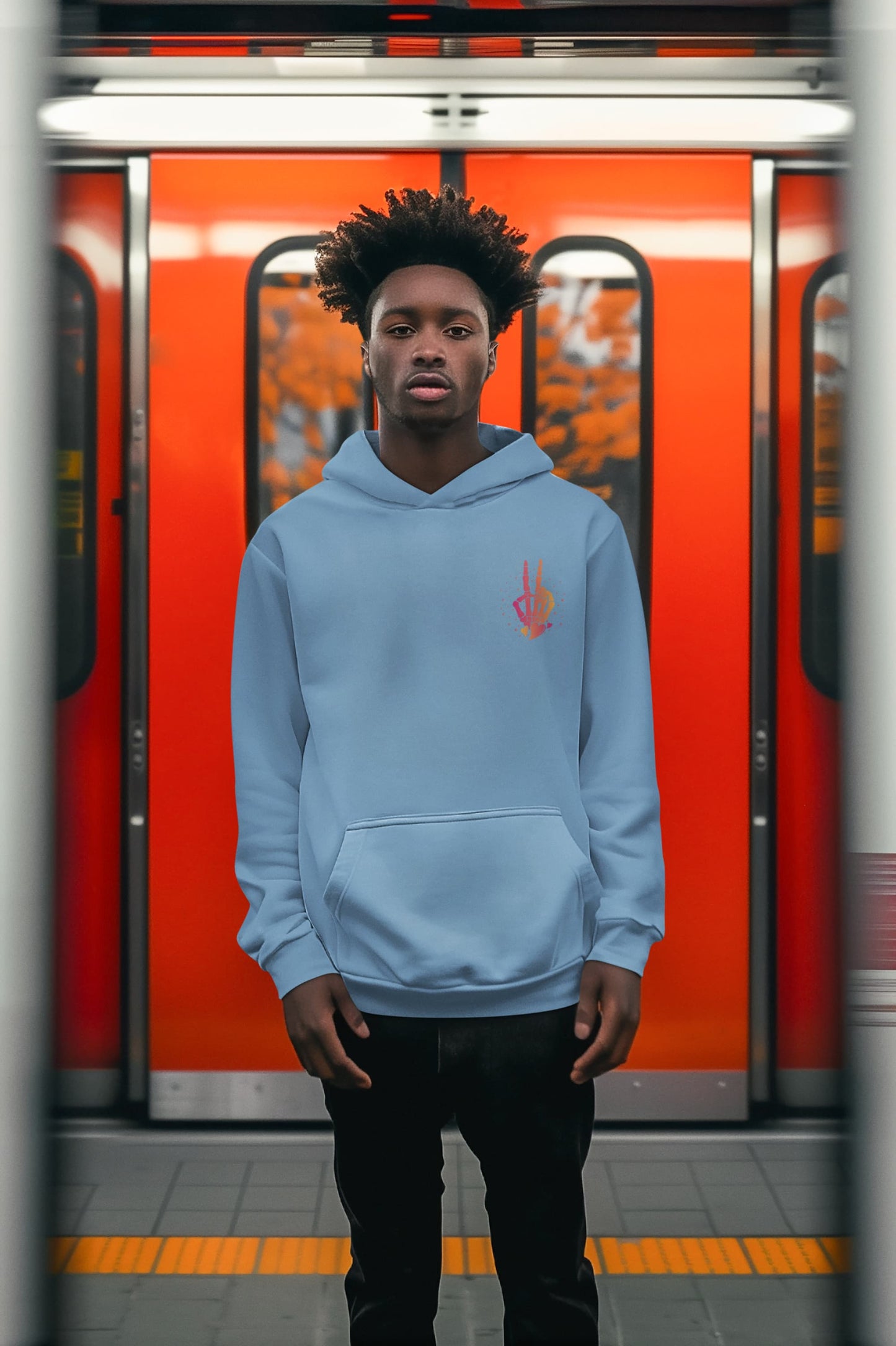 Men's Baby Blue Hoodies