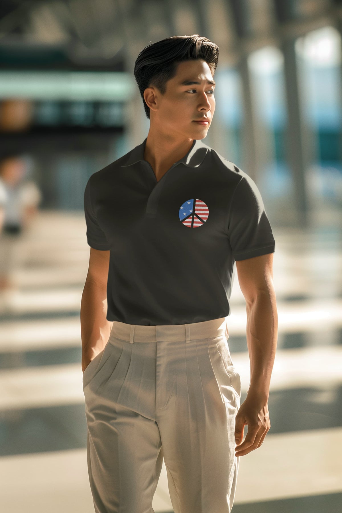 Men's Black Polo T-shirts