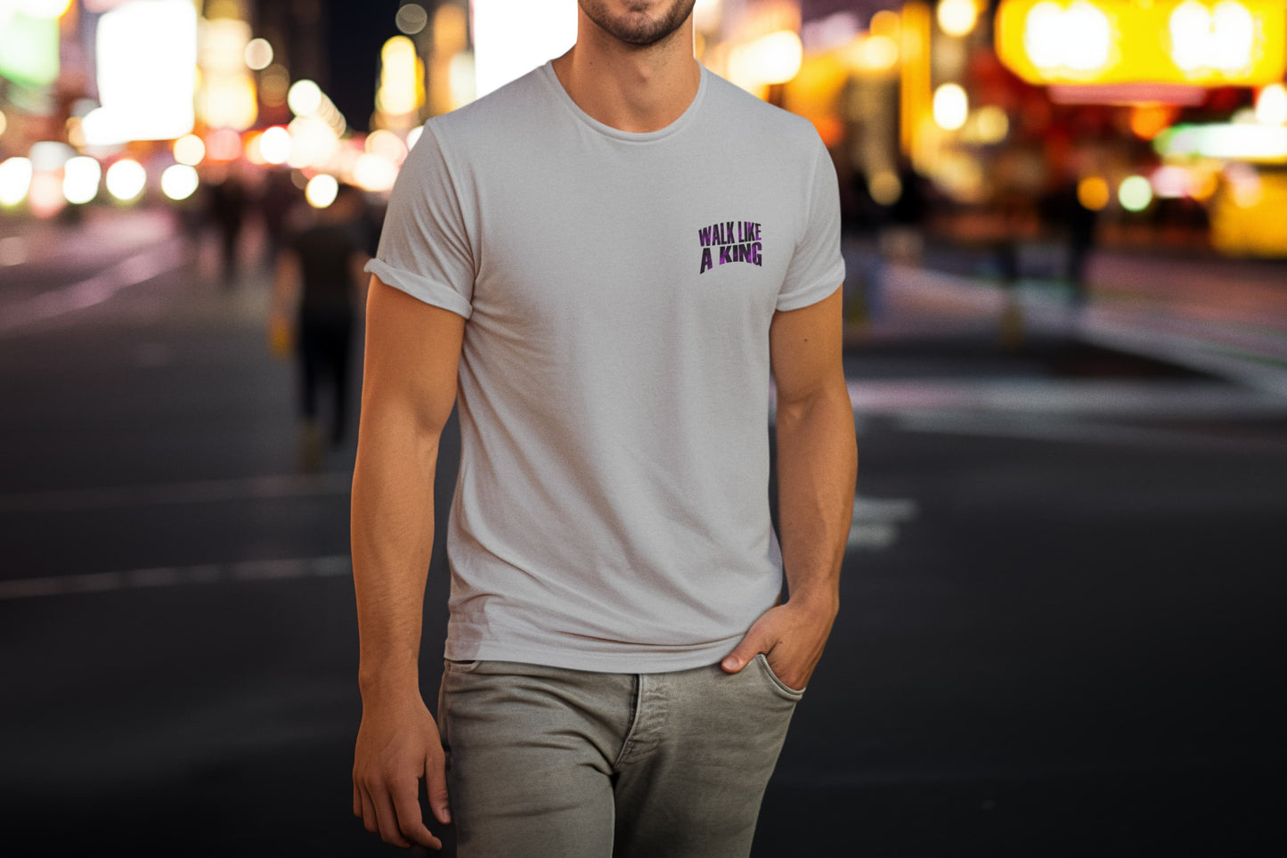 Men's Melange Grey Round Neck T-shirts