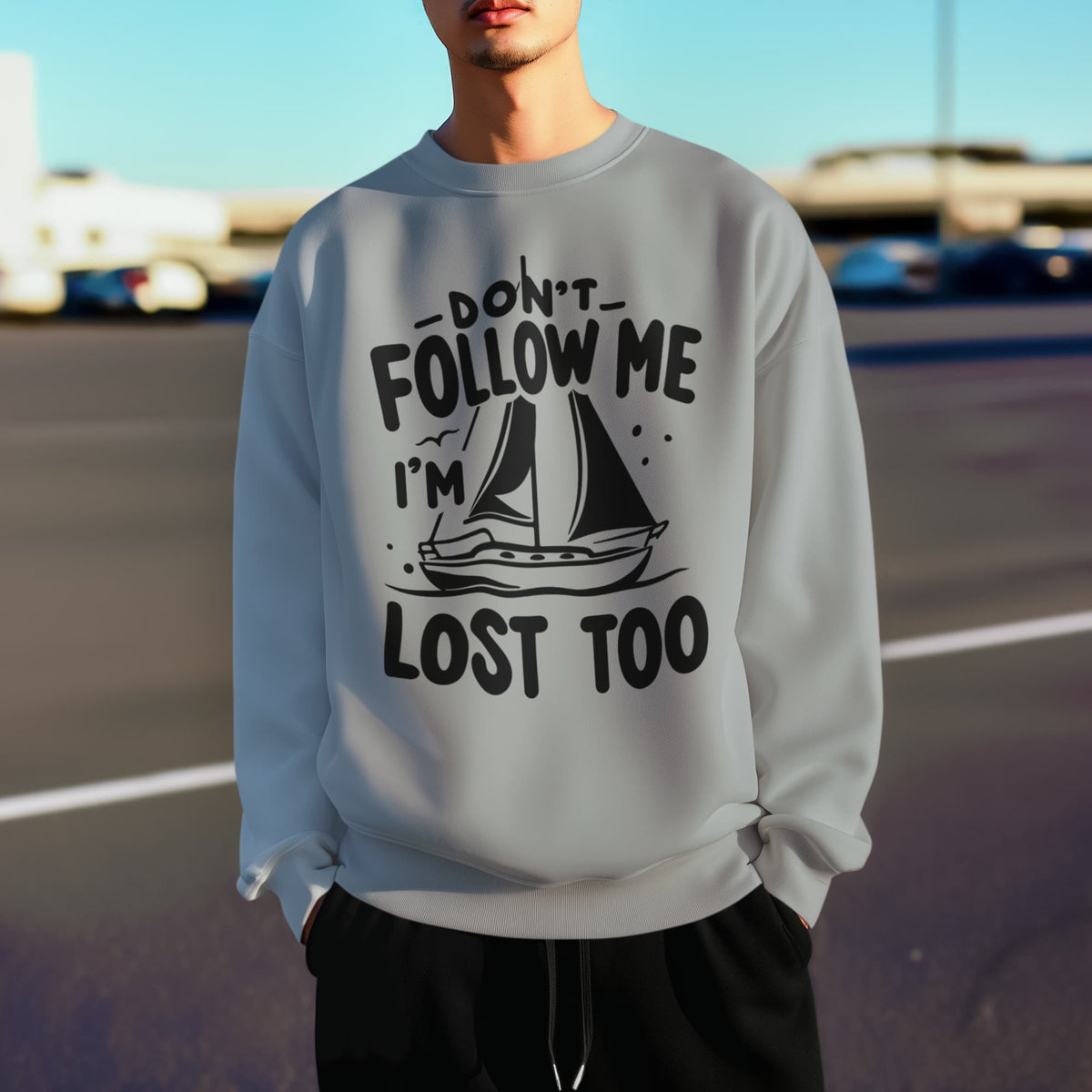 Men's Melange Grey Sweatshirts