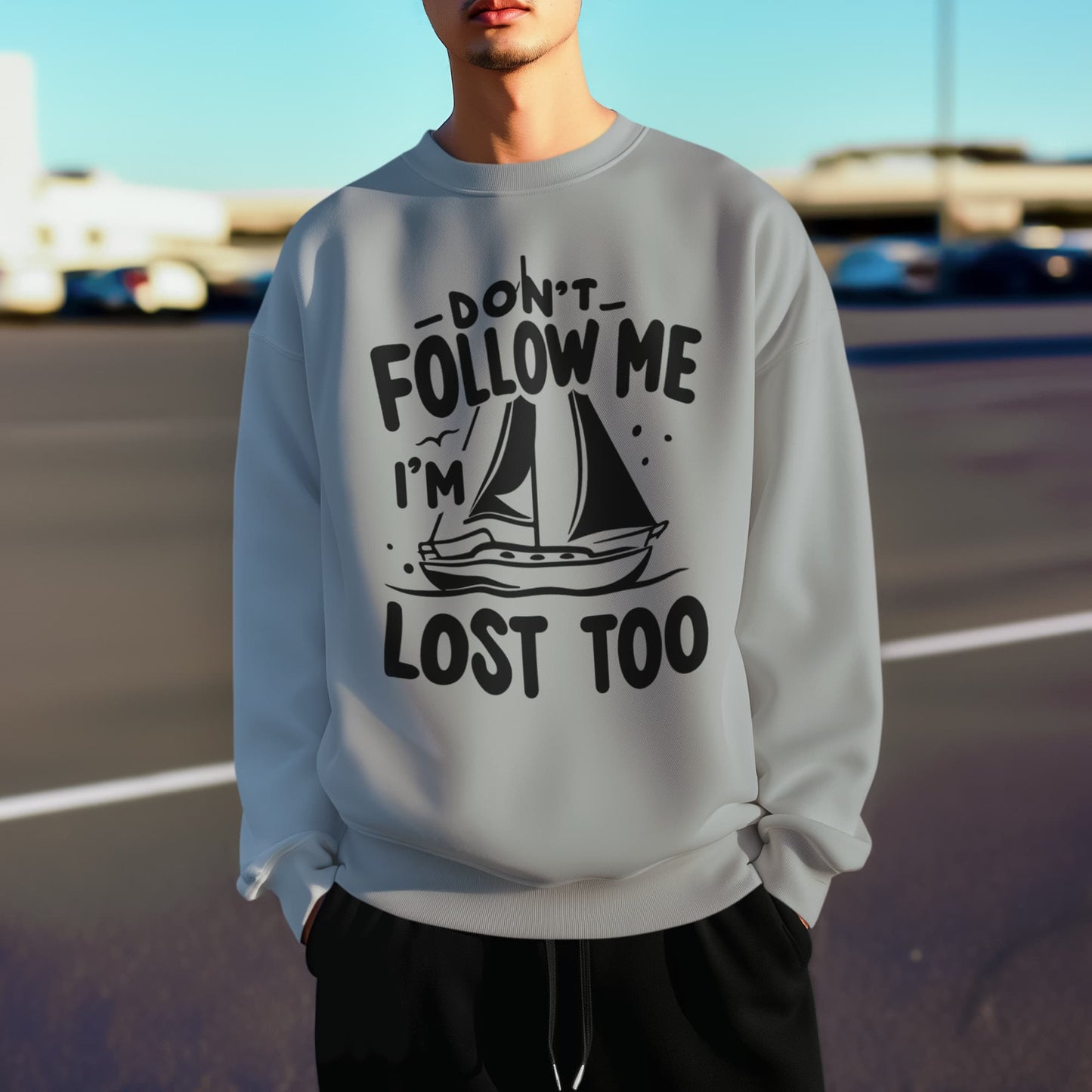 Men's Melange Grey Sweatshirts
