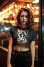 Women's Black Crop Tops