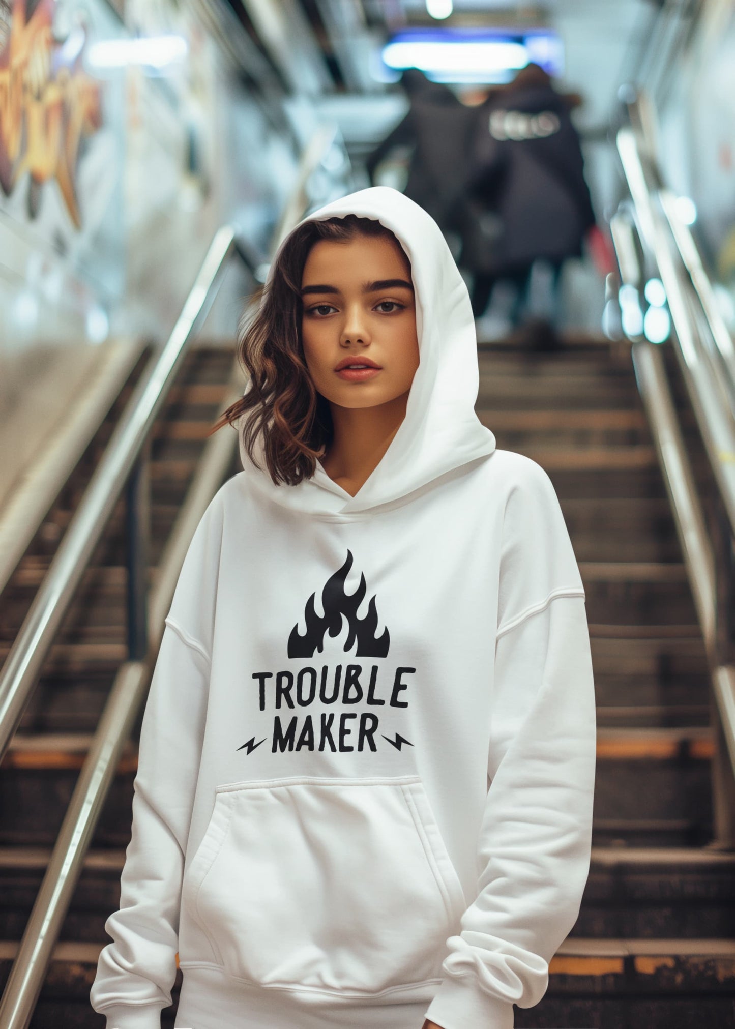 Men's White Hoodie