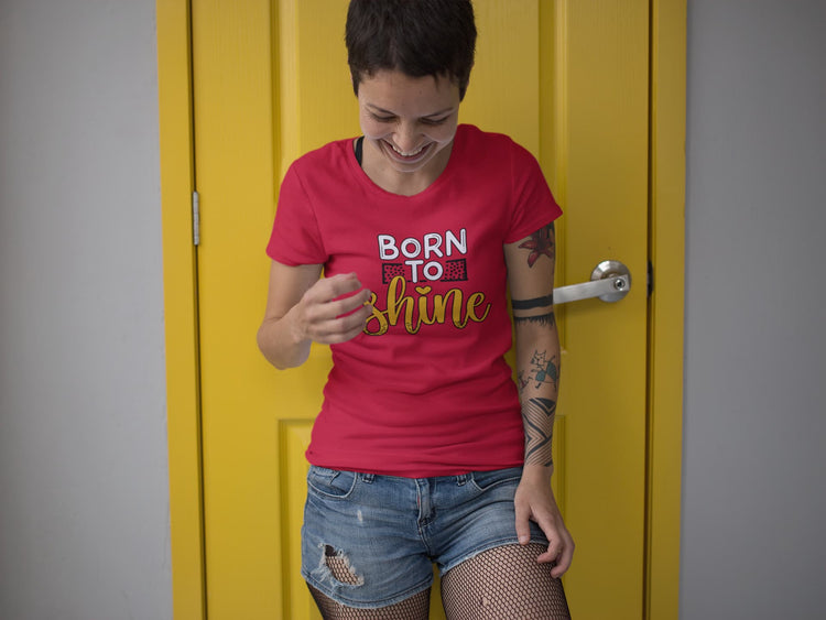 WOMENS RED ROUNDNECK T-SHIRT