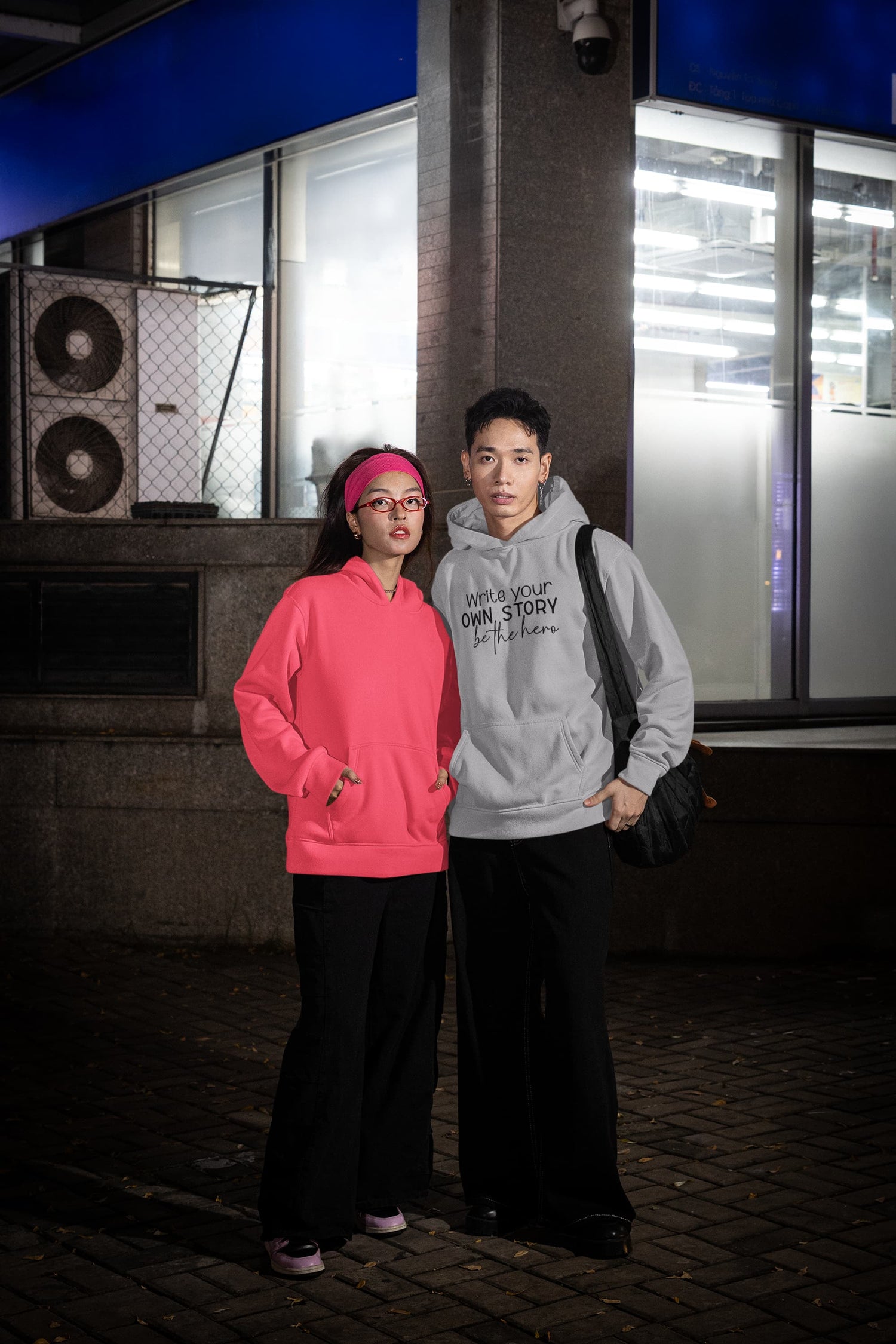 MENS MELANGE GREY HOODIES