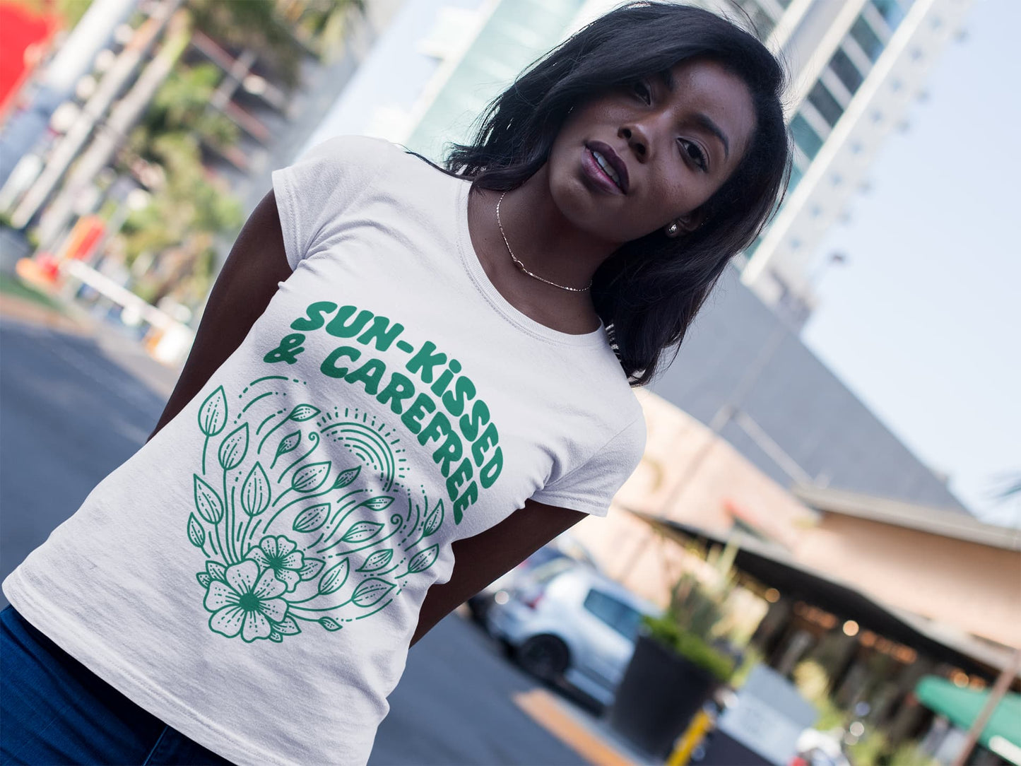 Women's White Round Neck T-shirts