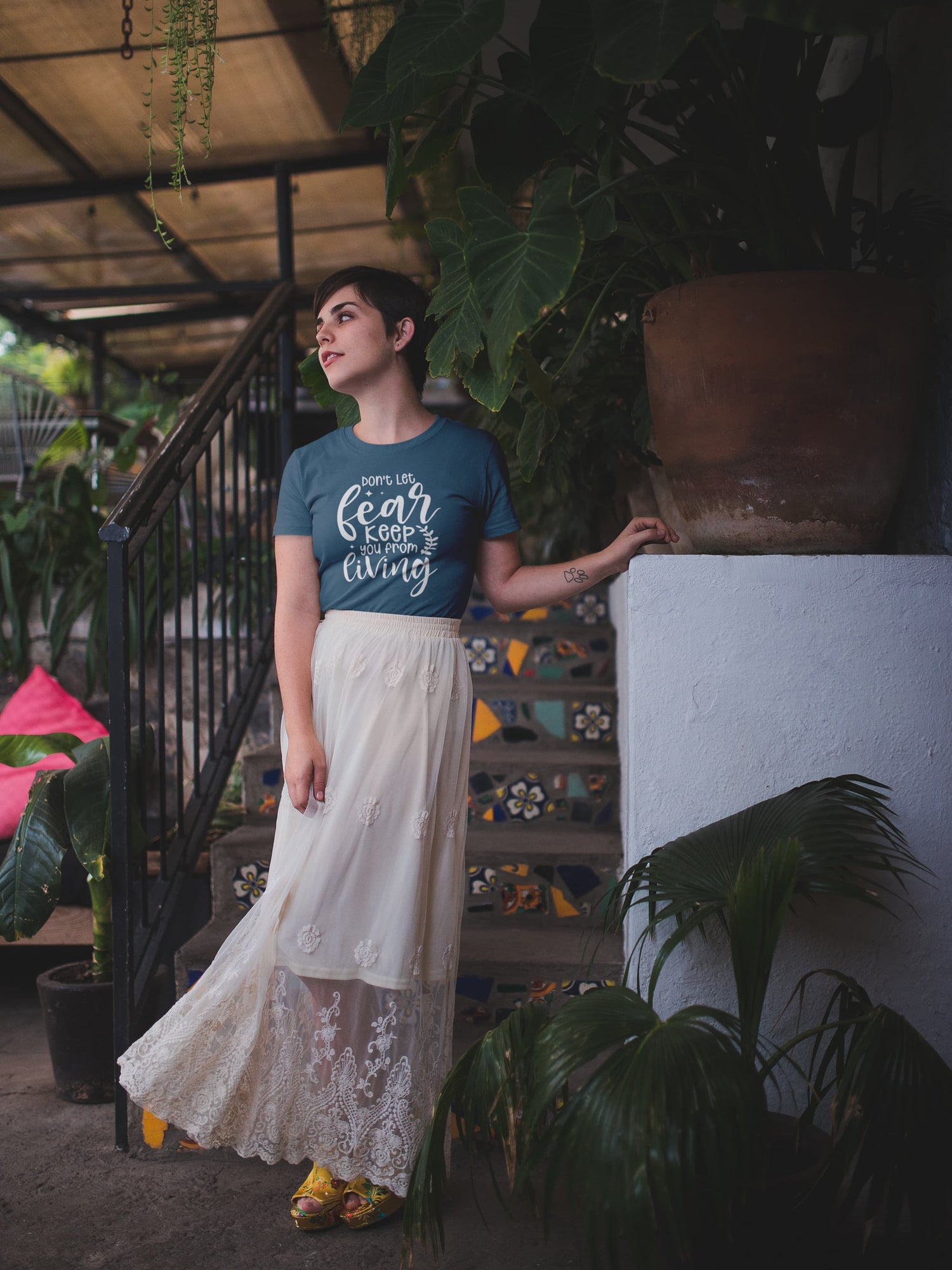 WOMENS NAVY BLUE ROUNDNECK T-SHIRT